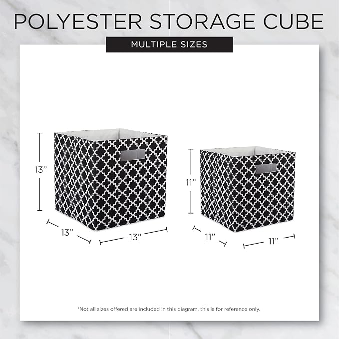 DII Poly-Cube Storage Collection Hard Sided, Collapsible Solid, Small, Aqua (Pack of 2)