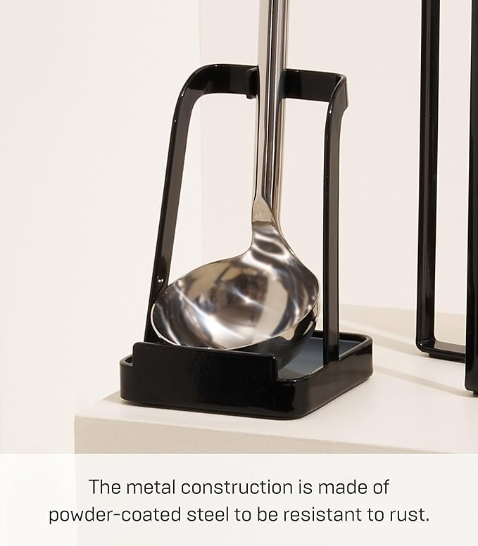 YAMAZAKI Home Tower Ladle Holder - Lid Stand For Utensils In Kitchen - Steel