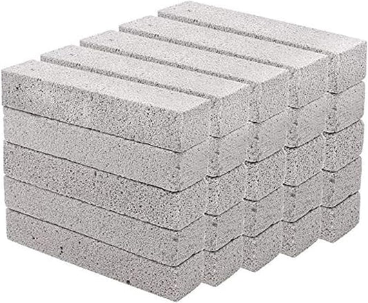 25 Pieces Pumice Stone Toilet Bowl Cleaner, Pumice Scouring Stick Remove Hard Water Ring in Toilet, Pumice Stones for Cleaning, Household, Bath, Kitchen, Pool (5.9 x 1.4 x 0.9 Inches)