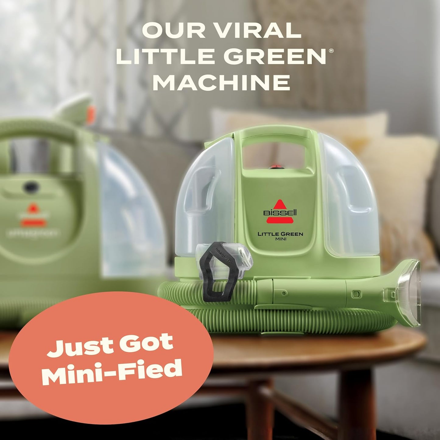 BISSELL Little Green Mini Portable Carpet Cleaner – HydroRinse Self-Cleaning Deep Cleaner for Pet Stains (4075) | Fixory911