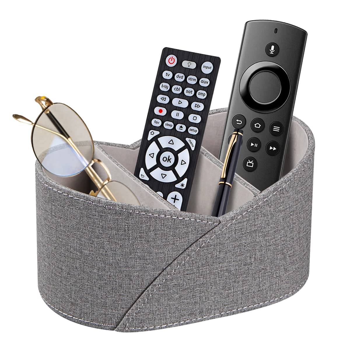 PU Leather TV Remote Control Holder,Pen Caddy/Cup - Image 1