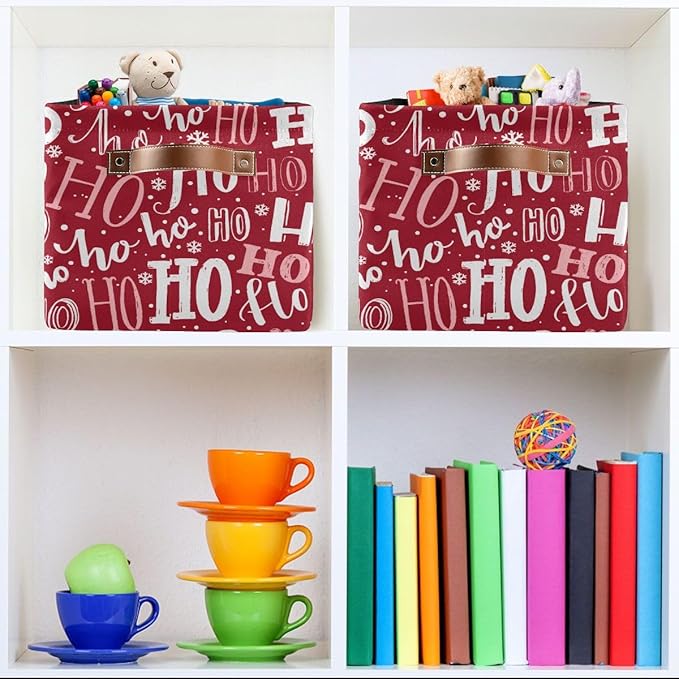 Christmas Rectangular Storage Basket Organizer Bin Shelf Baskets For Clothes Gifts For Home Office Dorm