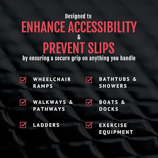 CATTONGUE GRIPS Non-Abrasive Grip Tape Wrap - 2” Thick Heavy-Duty, Waterproof Anti-Slip Tape for Wrapping Tools, Industrial & Commercial Uses - Indoor & Outdoor Anti-Slip Solution (Black, 60ft)