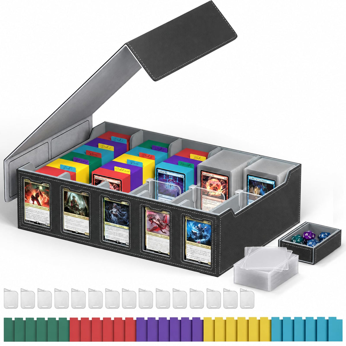Foluck Trading Card Storage Box with Commander Display - Image 1