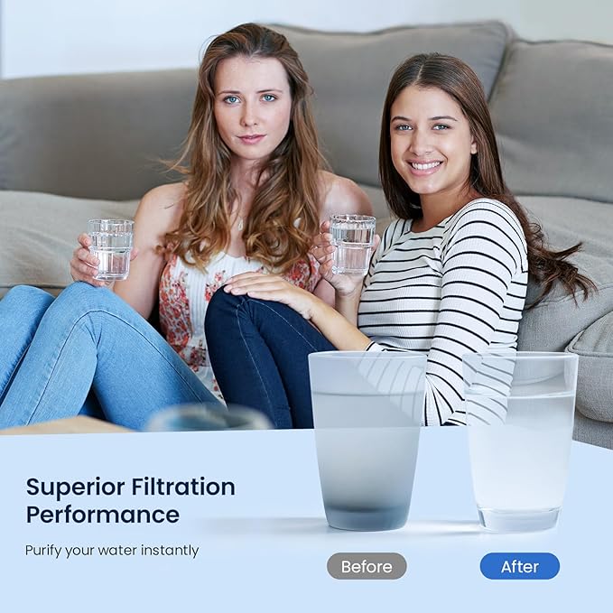 GLACIER FRESH Replacement Filter for Maximum Under Sink System, Compatible with 4US-MAXL-S01 System,2 Packs