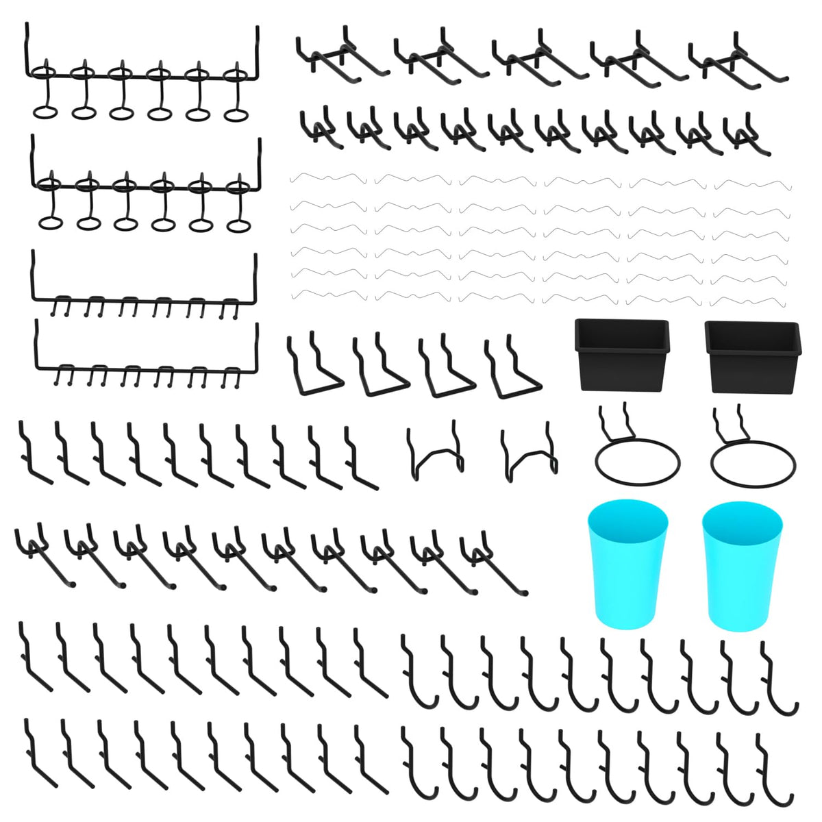 157 PCS Extra Thick Pegboard Hook Set, Metal Pegboard - Image 1