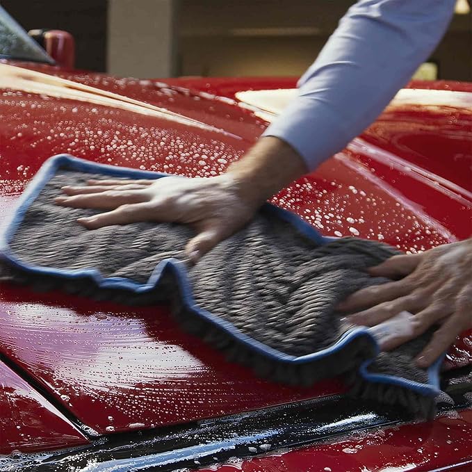 Rapid Dry Towels Mach 2 Speed Car Wash Towel | 60 x 30 cm | Chenille Microfiber Car Wash Cloth | 7X Larger Than Wash Mitt | Ultra Absorbent, Scratch-Free, Auto Detailing Towel for Cars SUVs Trucks