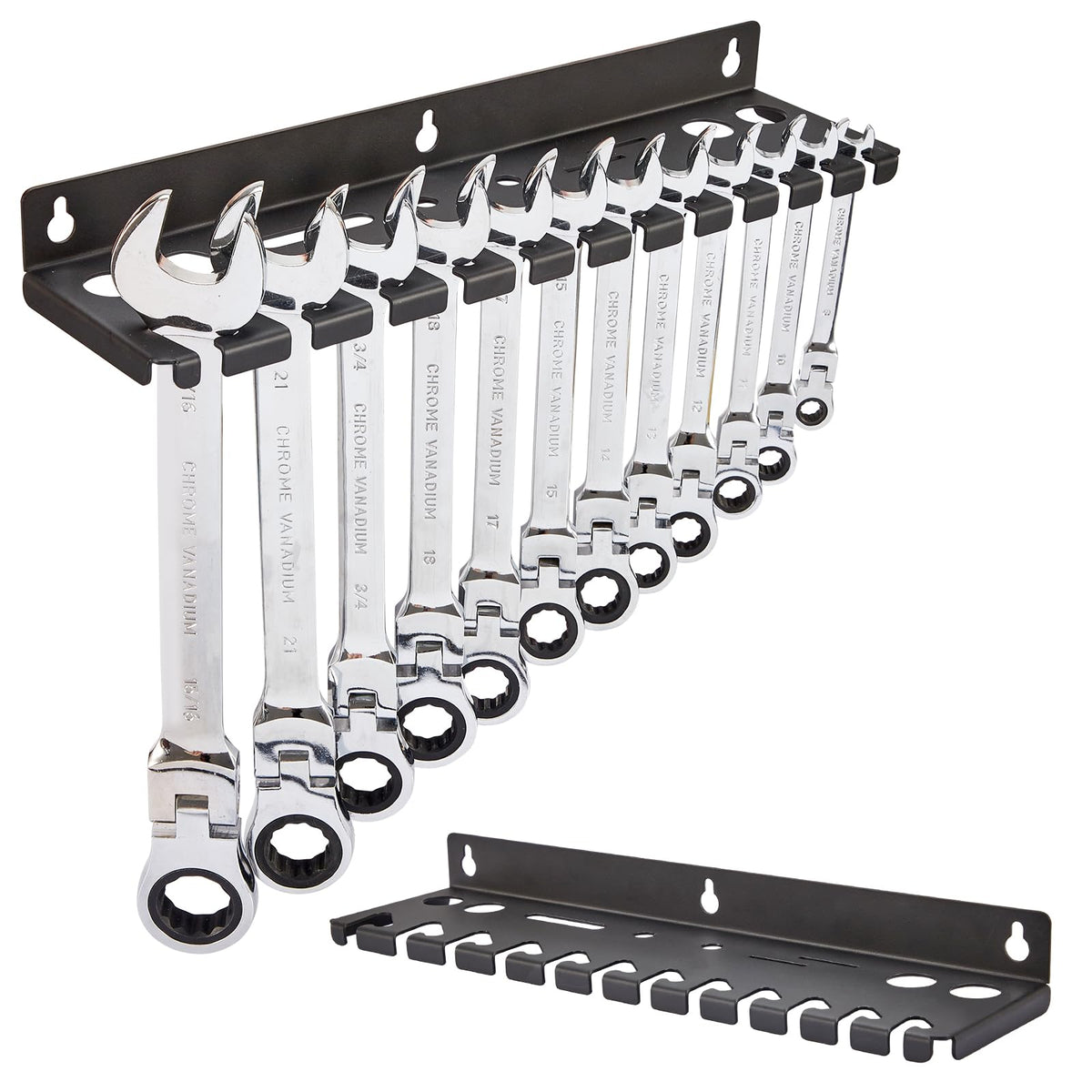 Wall Mount Wrench Organizer，Hanging Holder Fit 12 Wrenches - Image 1