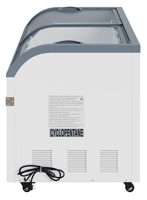 KoolMore KM-ISCF-58MD 58-inch Manual Defrost Island Chest Freezer with 14 cu. ft. in White, ETL Listed