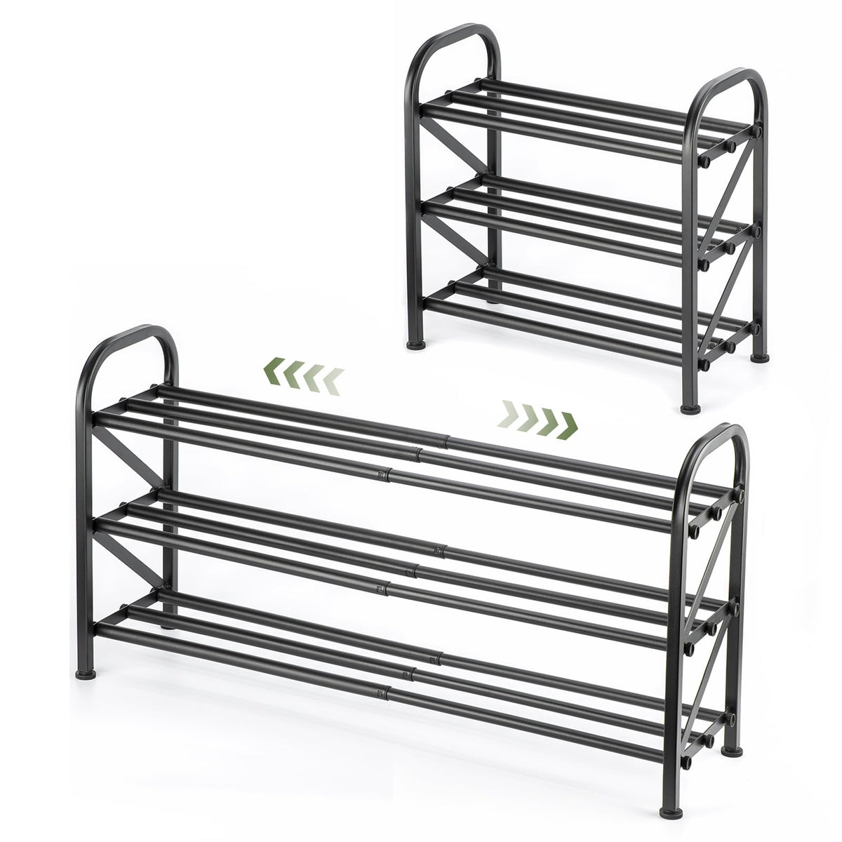3 Tier Expandable Shoe Rack for Closet | Home Organization - Image 1