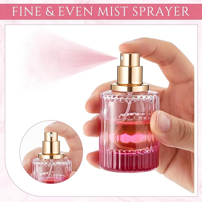 24 Pcs 30/50/100ml Empty Glass Perfume Bottles Bulk Pack for Perfume Makers Refillable Atomizer Cologne Bottles DIY Vintage Fragrance Packaging Glass Bottling Supplies (Multicolor,30 ml)