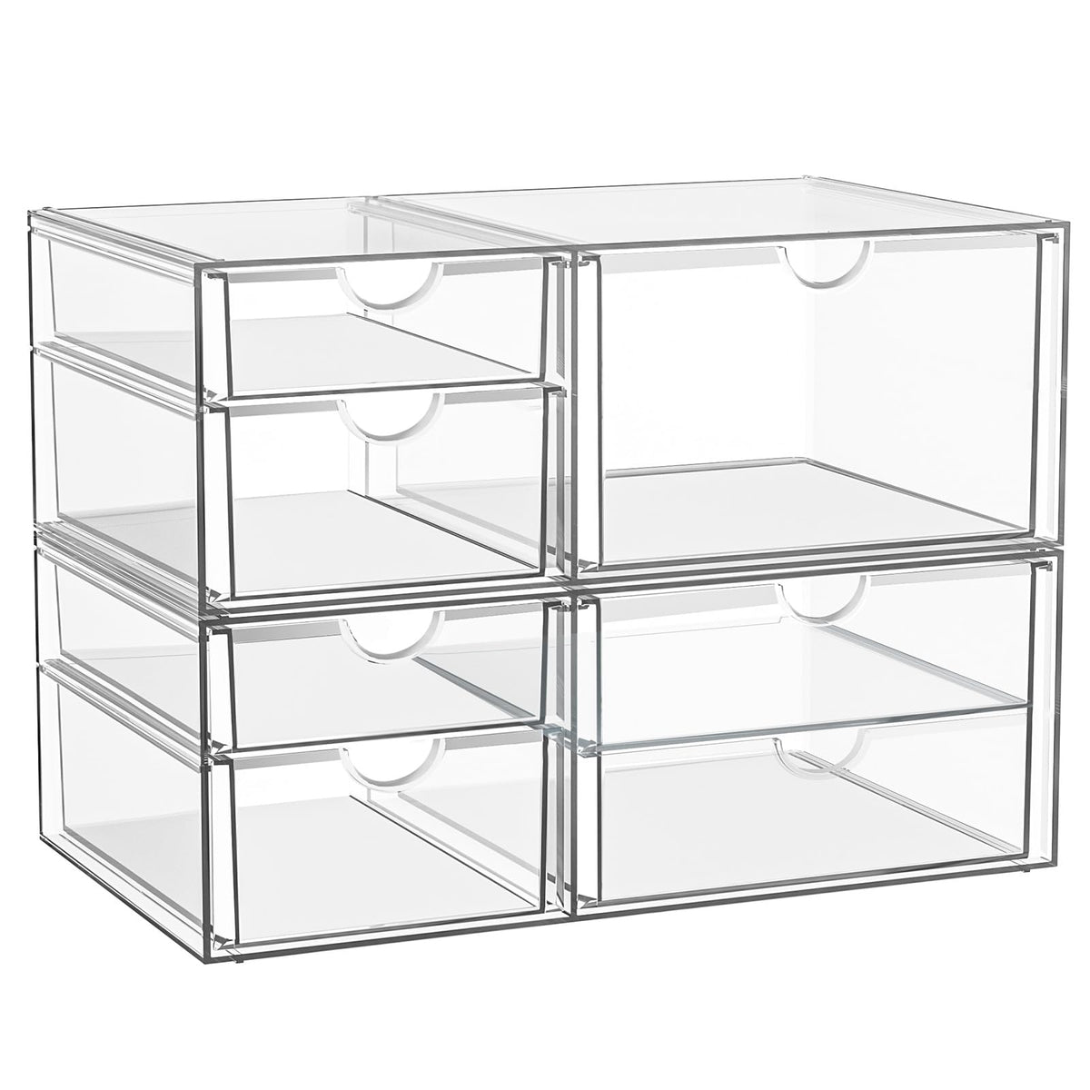 Stackable Storage Drawers, Acrylic Organizers,7 Drawers - Image 1