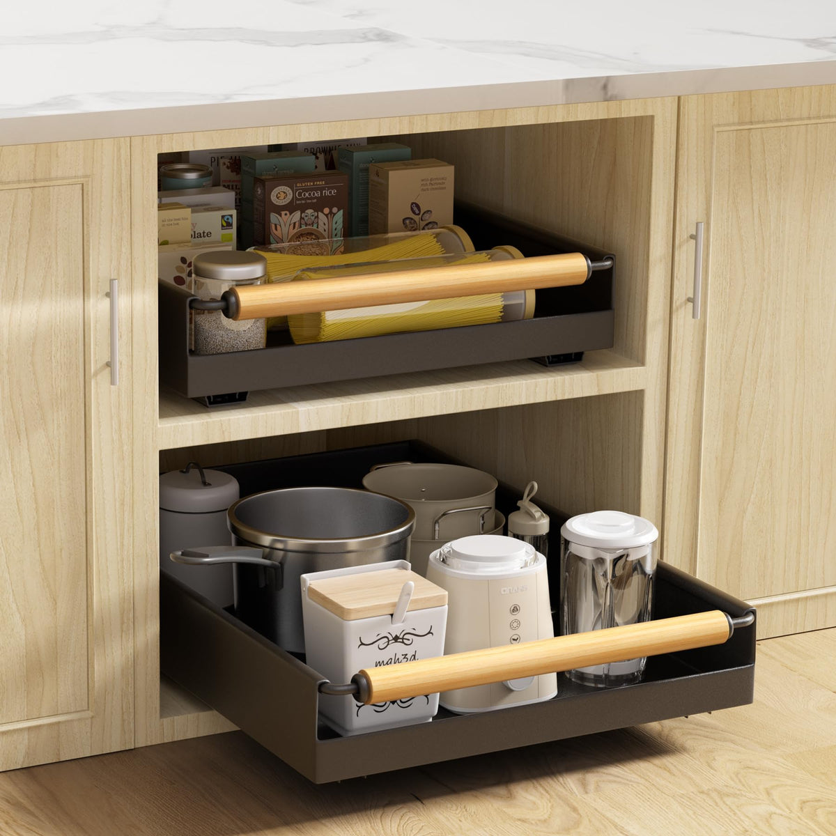 2 Pack 15.3'' Deep Expandable Slide Out Cabinet Shel | All Products - Image 1