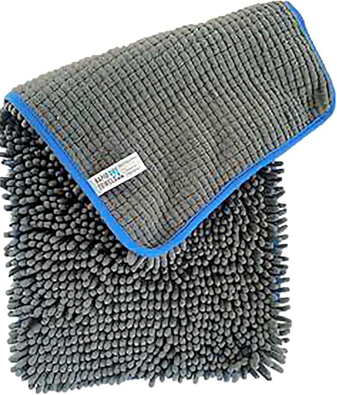 Rapid Dry Towels Mach 2 Speed Car Wash Towel | 60 x 30 cm | Chenille Microfiber Car Wash Cloth | 7X Larger Than Wash Mitt | Ultra Absorbent, Scratch-Free, Auto Detailing Towel for Cars SUVs Trucks