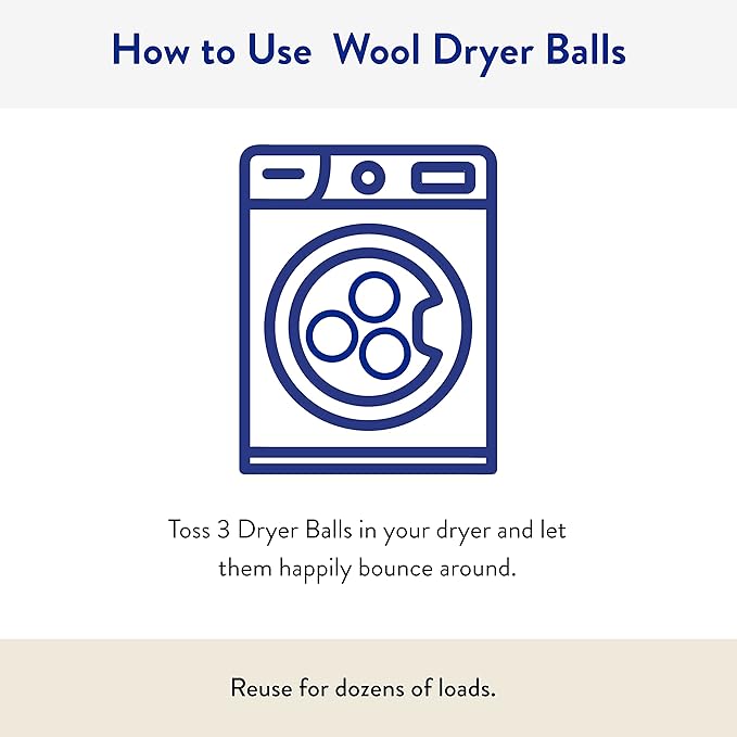 Clean People Ultra Concentrated Laundry Detergent Strips Fragrance Free & 100% New Zealand Wool Dryer Balls - 3 Pack - Plant-Based, Eco Friendly Laundry Detergent 96ct & Dryer Balls 3 Pack