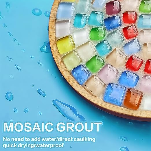 Mosaic Crystal Grout, Mosaics Tile Tools, Mosaic Tile Accessories – Essential for Handmade Grouting and Perfect for DIY Craft Projects (Translucent, 17.5oz)