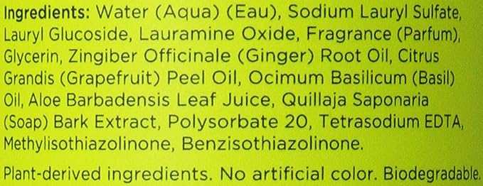 Caldrea Dish Soap Liquid, Ginger Pomelo, 16-Ounce Bottles (Pack of 2)