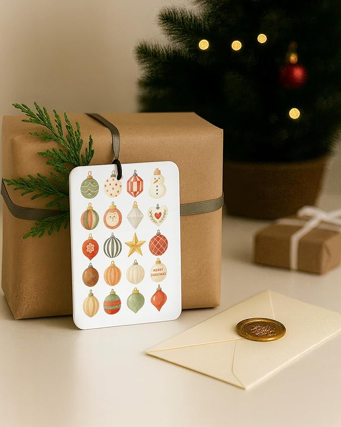 Christmas Berry Car Air Freshener 4 Pcs, Merry Christmas Truck Bauble Ball Checkered Hanging Air Freshener for Cars Closet Drawer Books, Cute Xmas Car Accessories Mirror Decor for Women