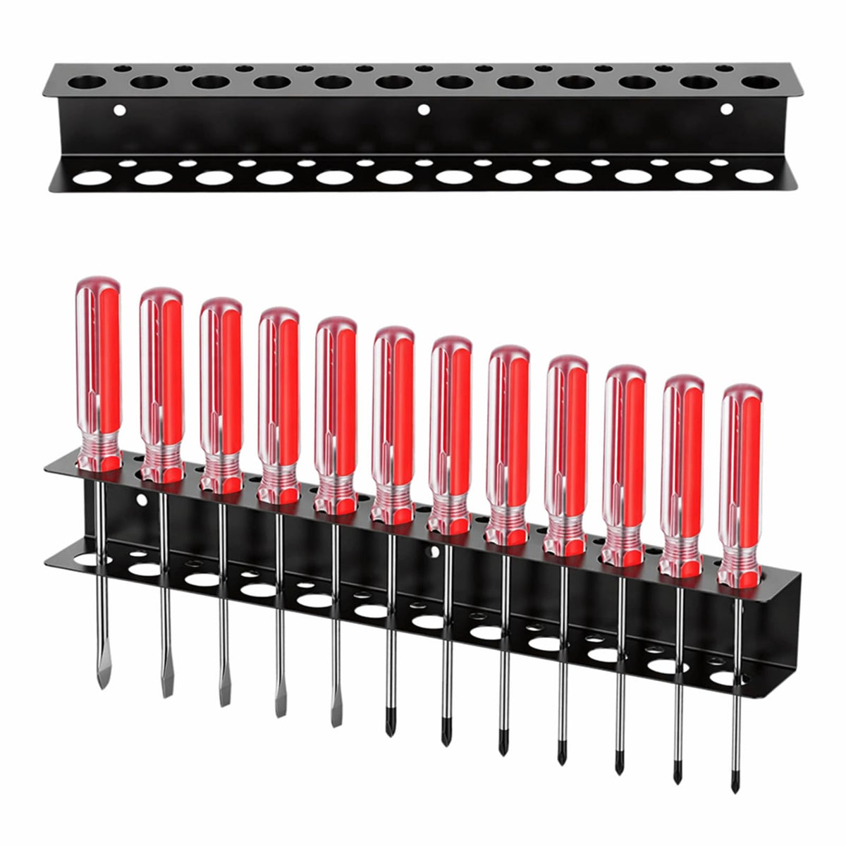 Screwdriver Organizer,Screw Driver Holder Wall Mount Rack - Image 1