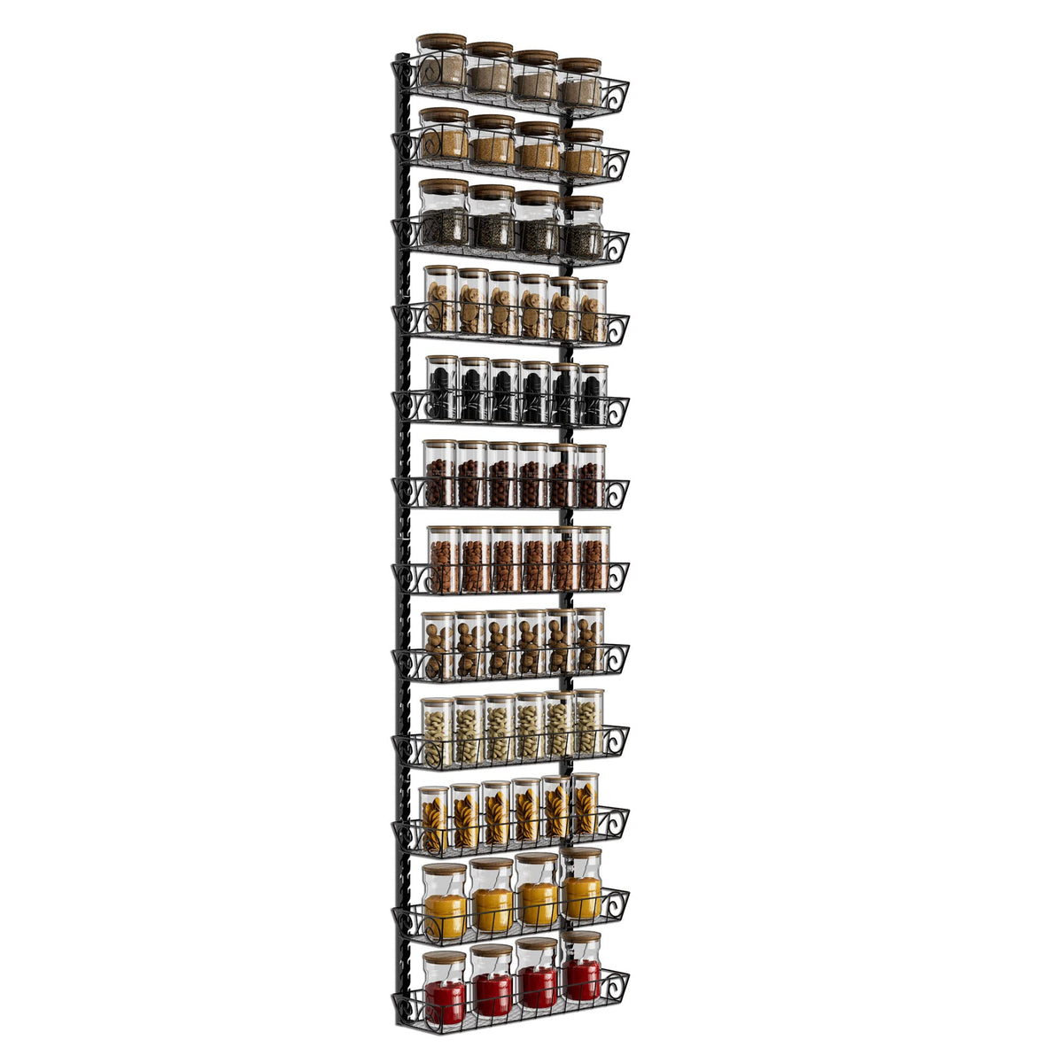 SWOMMOLY Wall Mount Spice Rack Organizer, 12-Tier - Image 1