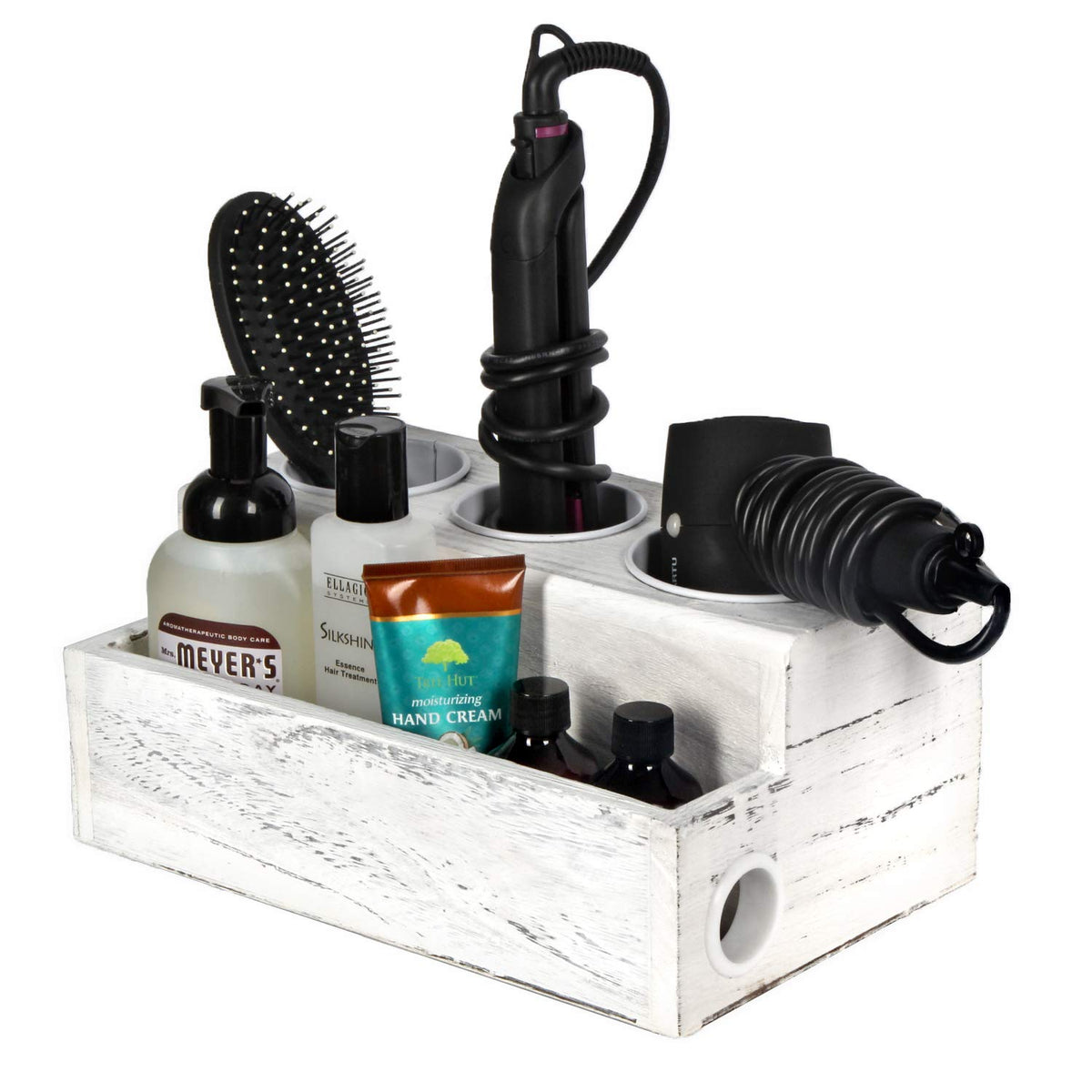 JACKCUBE Design Hair Tool Organizer Wooden, Hair Blow Dryer - Image 1