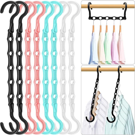 Closet Organizers and Storage, Magic Space Saving Hanger for 40 Heavy Clothes, Smart 360° Swivel Hook Cascading Hangers, Closet Organization Clothes Hangers, College Dorm Room Essentials for Girls