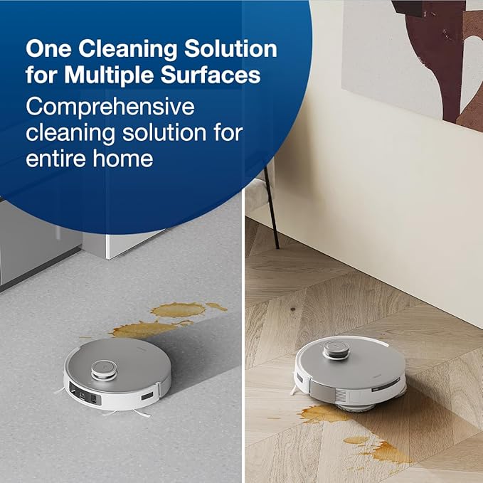 ECOVACS Multi-Surface Floor Cleaning Solution, Compatible with DEEBOT X11 OMNI Cyclone, X9 PRO OMNI, T80 OMNI, T50 PRO OMNI, N30 Series, N20 Series & all other Robot Vacuum Cleaners, 1L, (Pack of 2)