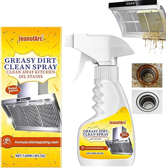 Heavy Duty Degreaser for Kitchen, 120ml Oil Stain Remover for Grease & Grime on Appliances, Countertops, Range Hoods & More, Multipurpose Cleaner