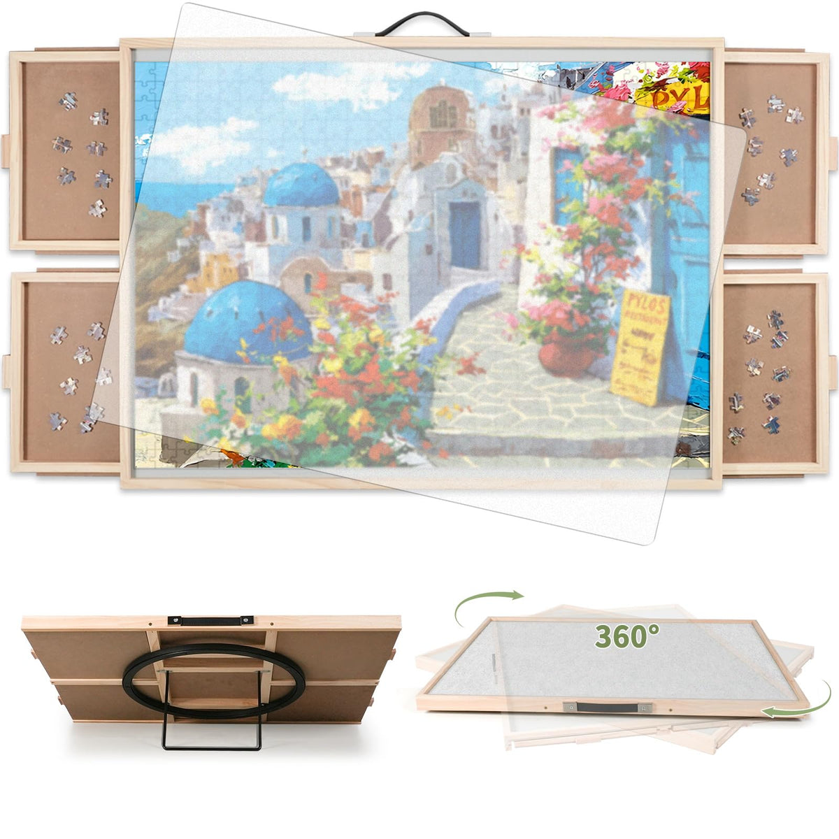 2000 Pieces 2-in-1 Tilting & Rotating Puzzle Board – - Image 1