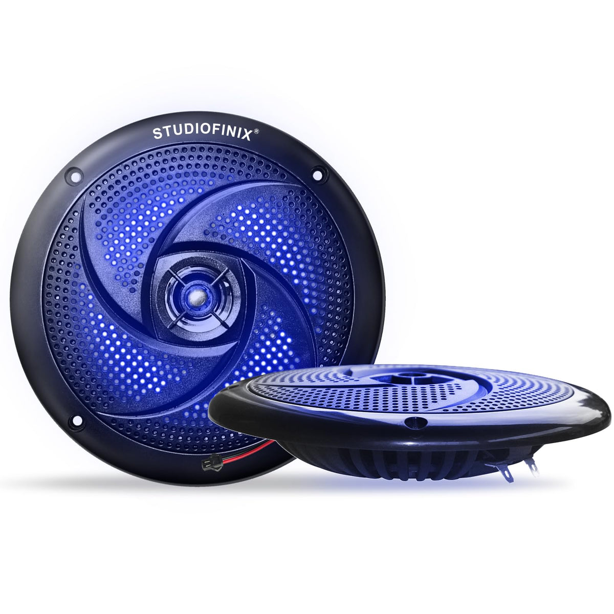 STUDIOFINIX 5.25" Woofer Waterproof Marine Speakers,6.39" Overall - Image 1