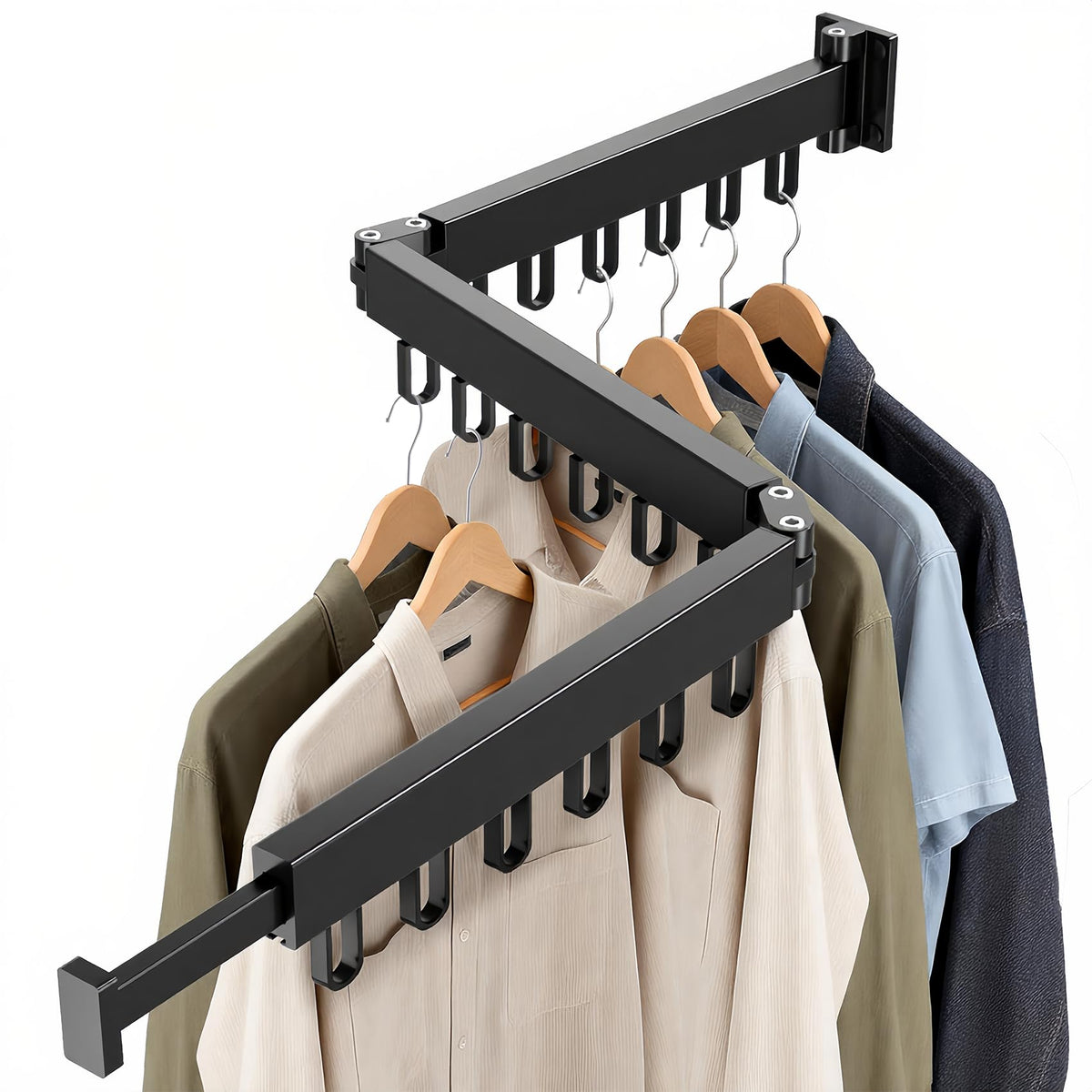 Wall Mounted Clothes Drying Rack, Space-Saving | Laundry & Clothing - Image 1
