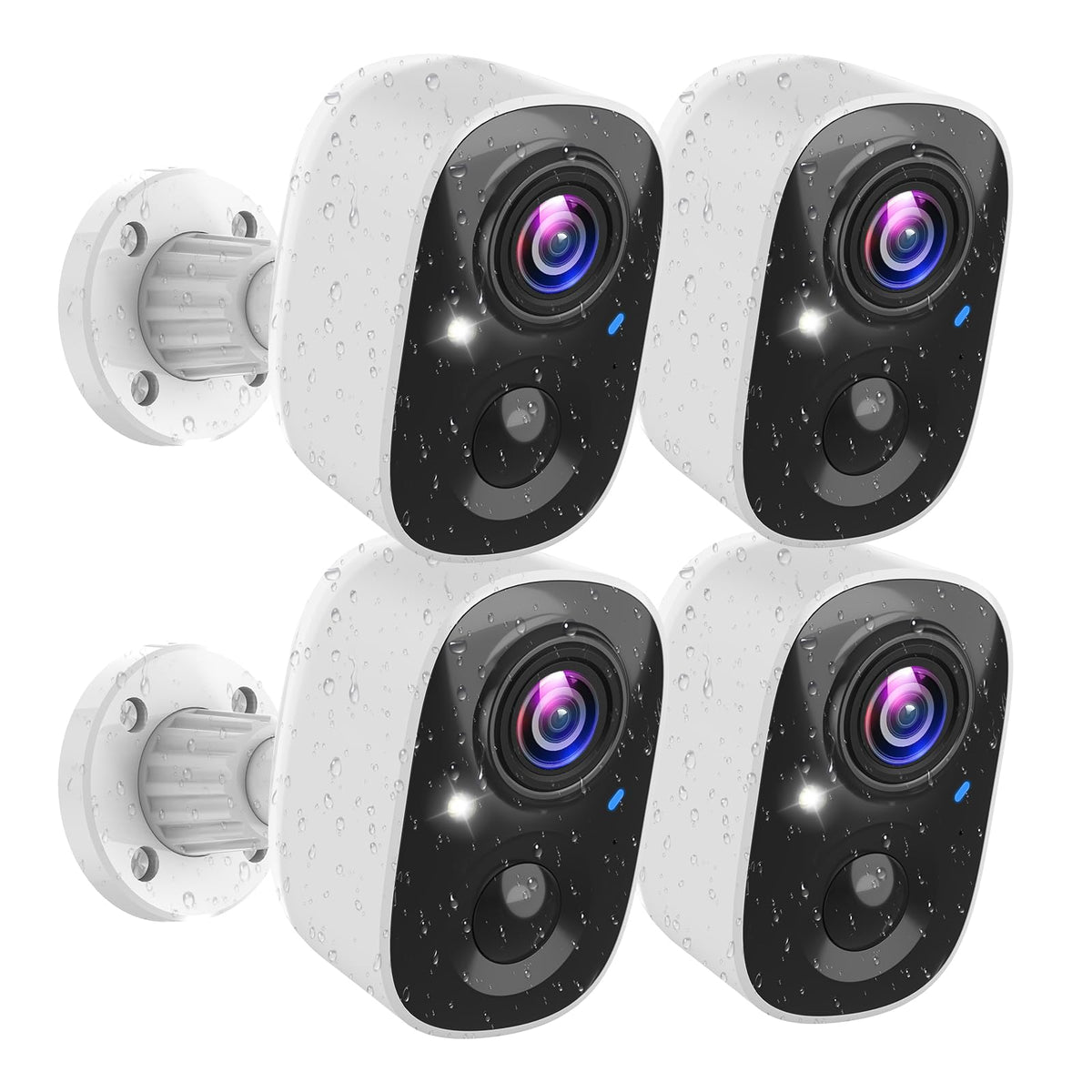 MaxiViz Security Cameras Wireless Outdoor (4 Pack), Battery - Image 1