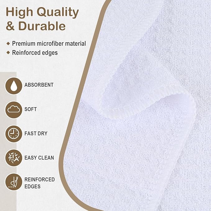SINLAND Kitchen Towel Premium Sublimation Blank Towels Fast Drying Tea Towel Polyester Dish Towels for Drying Dishes16 Inch X 24 Inch 20 Pack