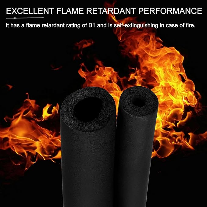 PATIKIL 2"(51mm) ID x 6Ft Pipe Insulation Foam Tube, 2Pcs Pipe Cover Wrap Roll Bar Padding Tubing for Handle Grip HVAC Outdoor Air Conditioner Units