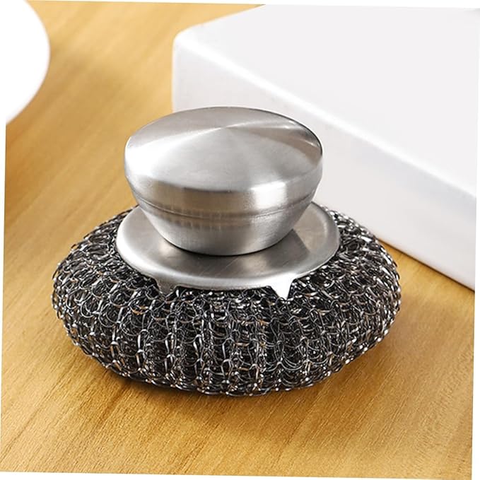 BBQ Grill Scraper Kitchen Metal Scrubber Steel Wool Dish Scrubber Stainless Steel Cleaning Pads Scrubber for Wash Sink and Stove
