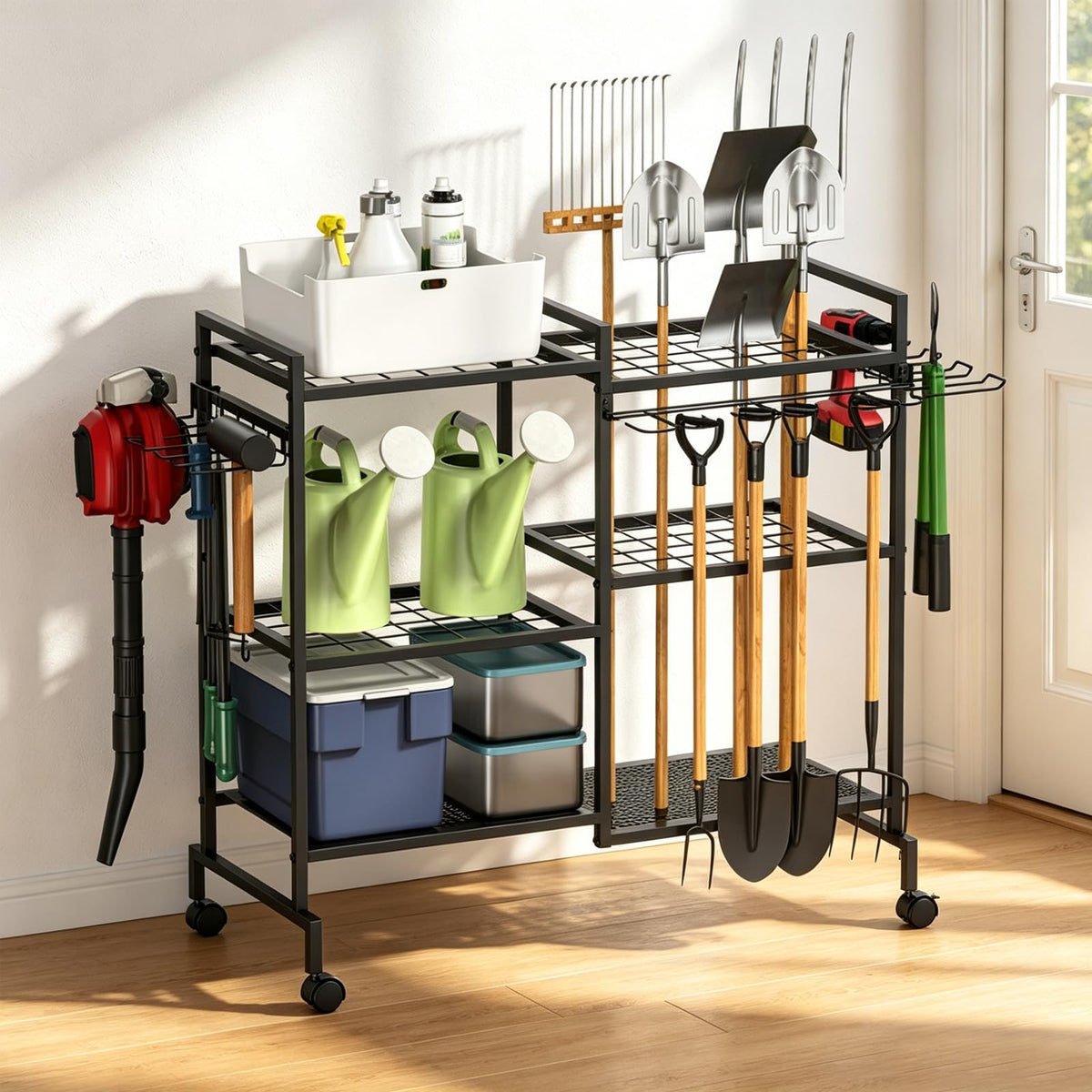 Garden Tool Organizer Garage Organizers and Storage 3 Tier - Image 1