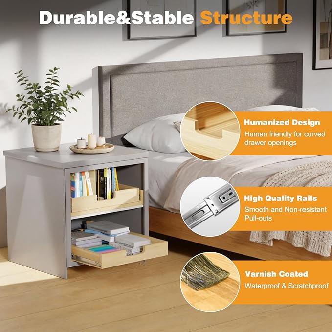 Pull Out Cabinet Organizer, 29''W×21''D Sliding Drawers for Cabinets, Soft Close Slide Out Wooden Pull out Drawers, Base Cabinet Organization for Kitchen, Pantry, Bathroom