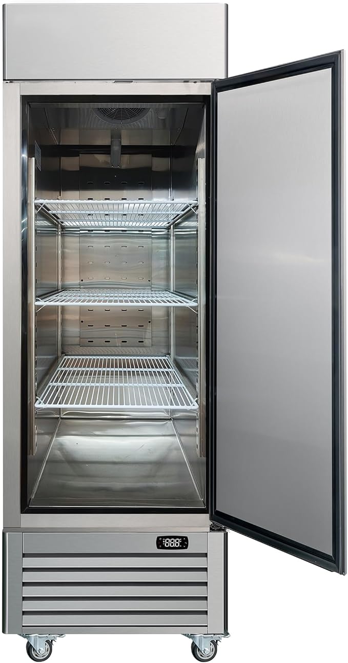 Kenmore Commercial Freezer – Upright Convertible Refrigerator, Frost Free, Congelador For Restaurant, Industrial Use, Cafe, Shop, Reach-In Full-Size 23 Cu.ft Stainless Steel