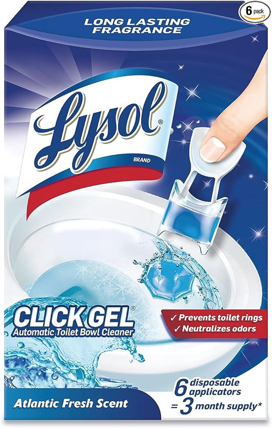 Lysol Click Gel Automatic Toilet Bowl Cleaner, Ocean Fresh Scent 6 ct