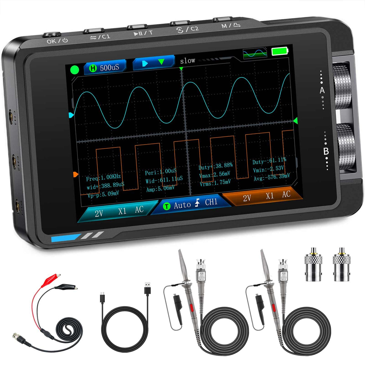 FNIRSI DS215H 2-in-1 Handheld Oscilloscope 50MHz, 2 Channel - Image 2