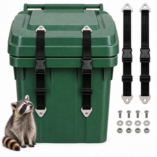Garbage Can Locks for Animals, 4 Pack, Black - Image 1