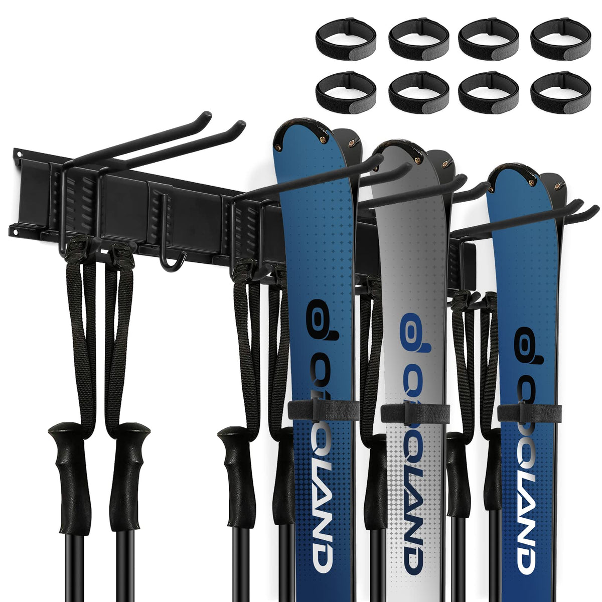 Odoland Ski Rack, Wall Mounted Ski Storage Rack - Image 1