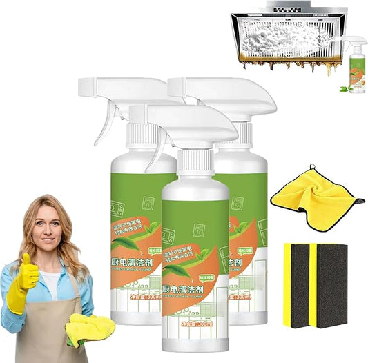 2026 New Electrolyzed Ion Kitchen Cleaner,Kitchen Appliance Cleaner,Oven Cleaner Heavy Duty For Kitchen Appliances, Household, Oven, Stove, Range Hood (3pcs)