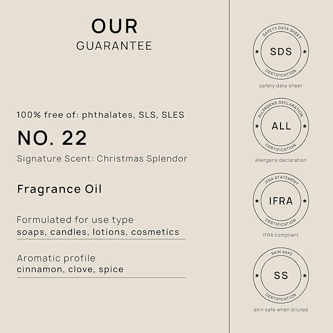 VINEVIDA [16oz] Christmas Splendor Fragrance Oil for Soap Making Scents for Candle Making, Perfume Oils, Soy Candles, Home Scents Oil Diffusers, Bath Scent Bomb Oils, Linen Spray Lotions Car Freshies