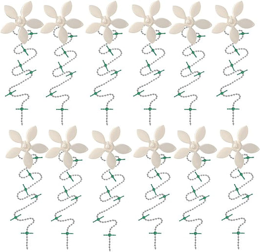 DrainWig Shower Drain Hair Catcher – Disposable White Flower (12-Pack) – No-Touch Hair Removal for Flat Shower Drains – As Seen on Shark Tank