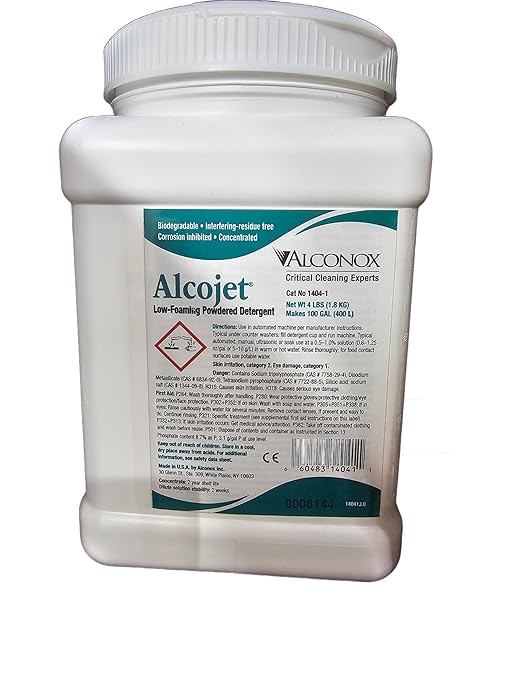 Alconox 1404 Alcojet Nonionic Low-Foaming Powdered Detergent, 4lbs Box