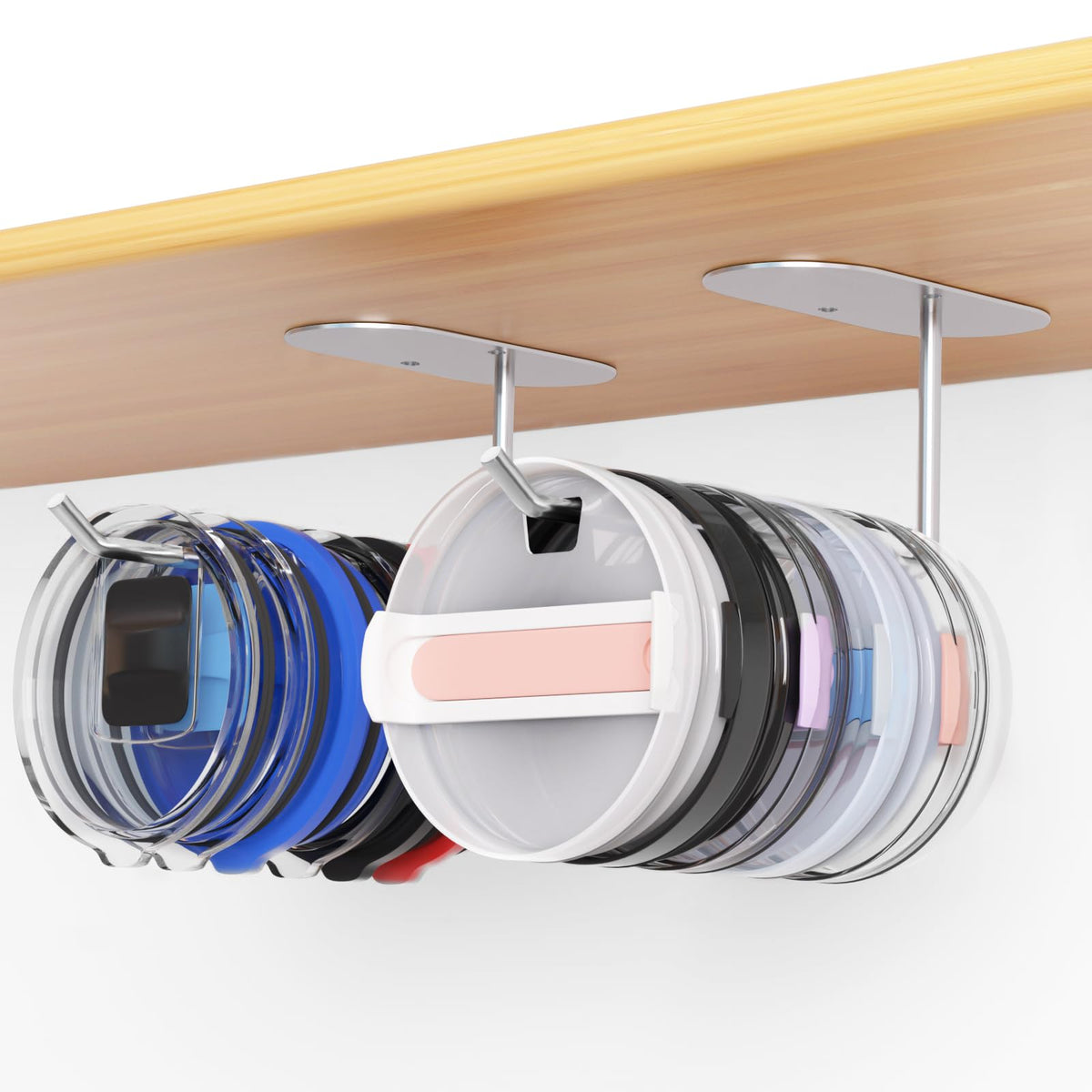 2 Pack Tumbler Lid Organizer, Space Saving Cup Lid Organizer - Image 1