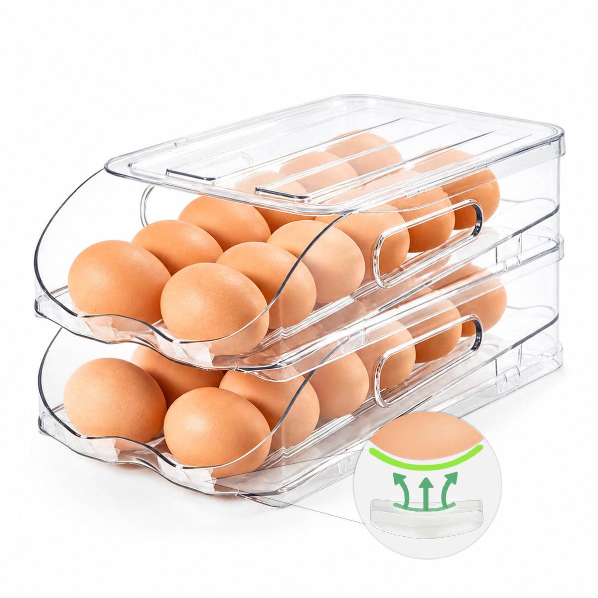 SMRCAD 24-Egg Holder for Fridge with Silicone Bumper | All Products - Image 1