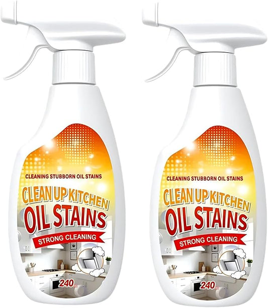 Heavy Duty Degreaser Spray, Multipurpose Foam Cleaner for Kitchen, Oven, Grill & Stovetop, Powerful Oil Stain Remover for Restaurants & Home Chefs, No-Rinse Non-Toxic Formula (2)
