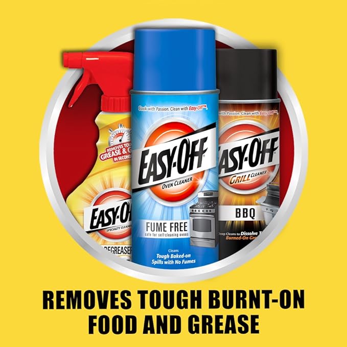 Easy Off Heavy Duty Oven Cleaner, Destroys Tough Burnt on Food and Grease, Fresh Scent, 14.5 oz Can